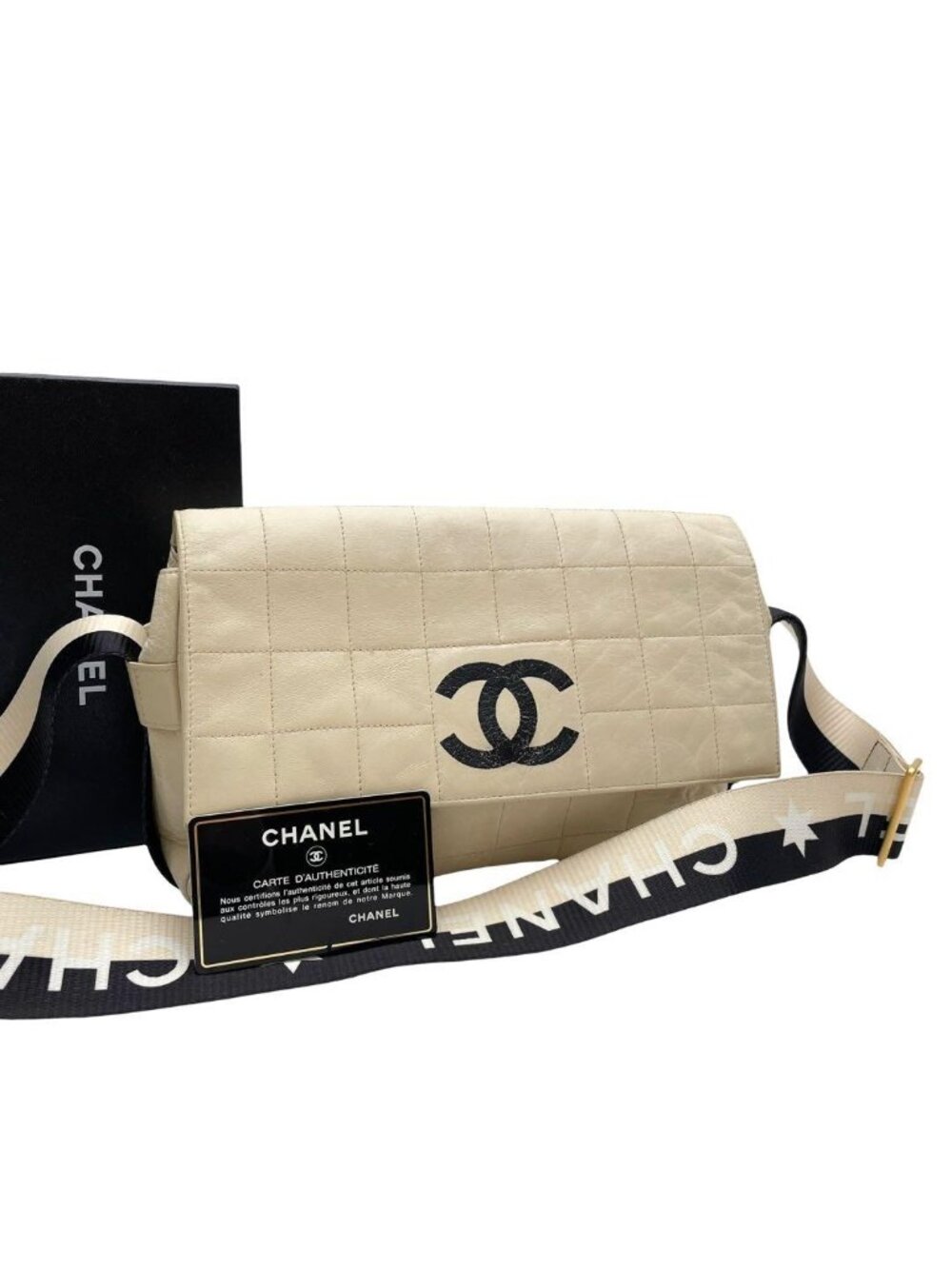 Chanel Lambskin Choco Bar Sports Line Shoulder